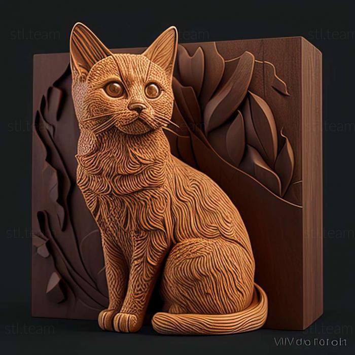 3D модель Гаванская коричневая кошка (STL)